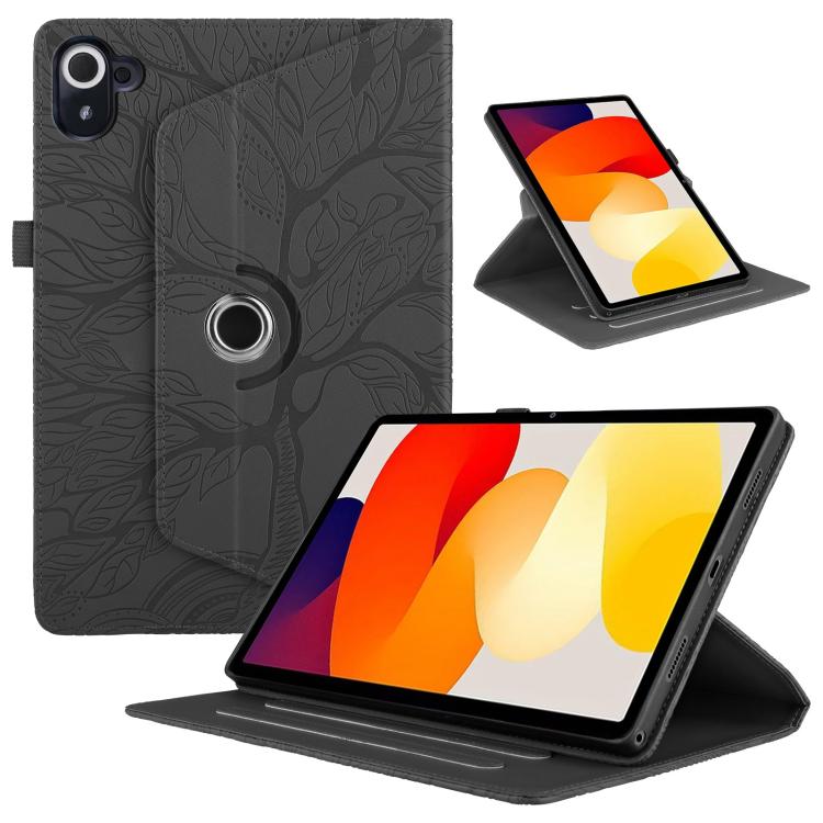 Tree Life Embossed Rotation Leather Tablet Case