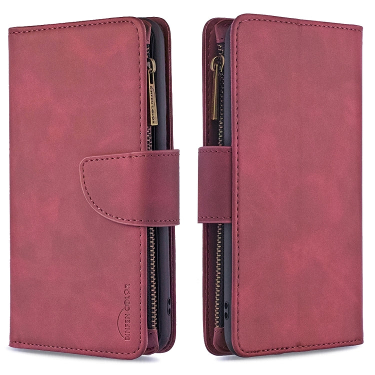 Skin Feel Detachable Magnetic Zipper Horizontal Flip PU Leather Case with Holder & Card Slots & Wallet & Photo Frame & Lanyard