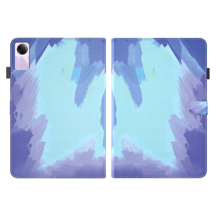 Watercolor Pattern Flip Leather Tablet Case
