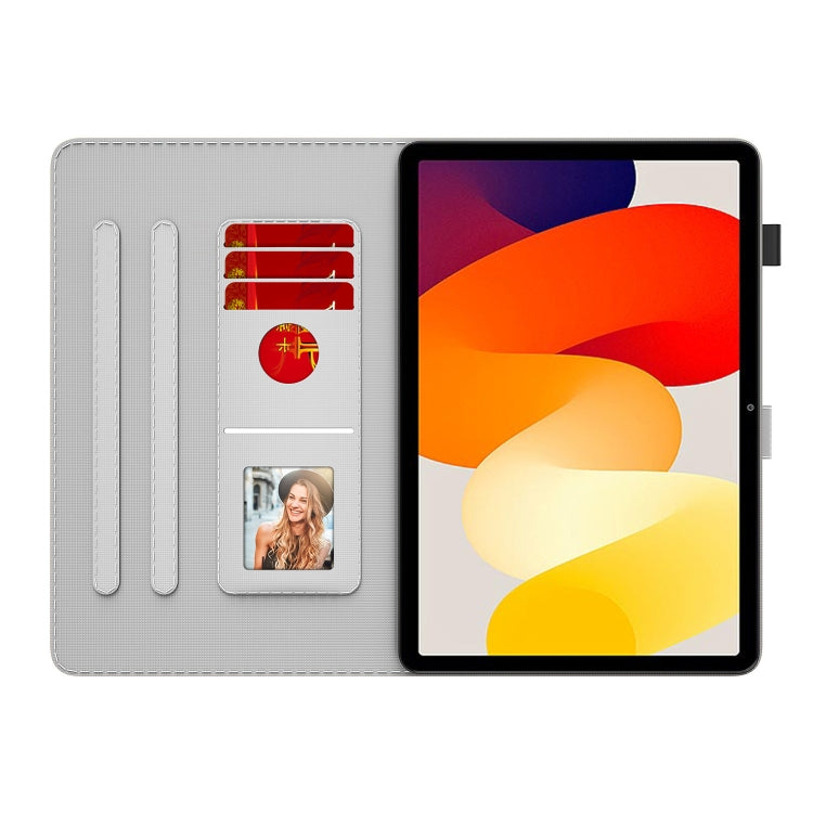 Watercolor Pattern Flip Leather Tablet Case