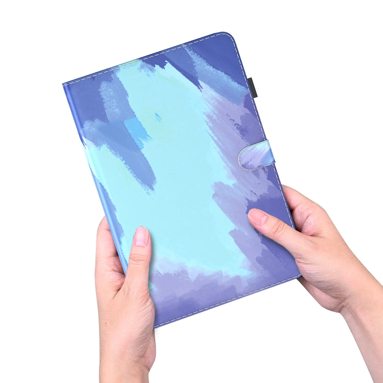 Watercolor Pattern Flip Leather Tablet Case