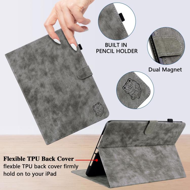 Tiger Pattern Flip Leather Tablet Case