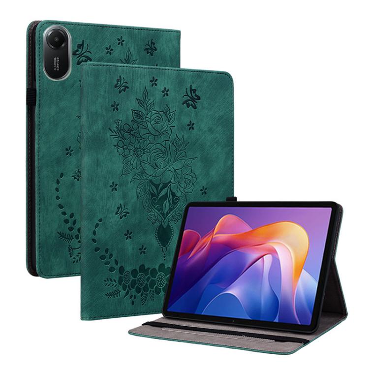Butterfly Rose Embossed Leather Tablet Case