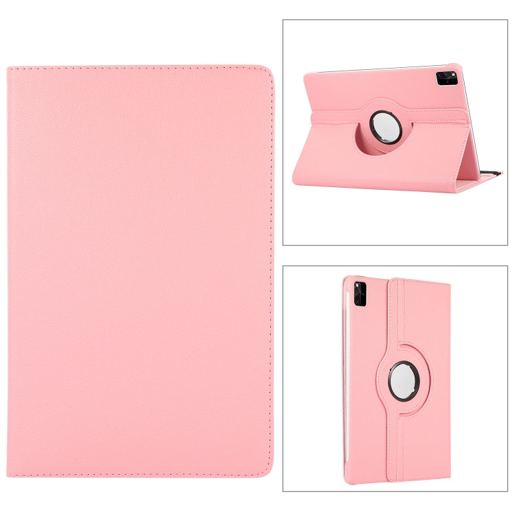 360 Degree Rotation Litchi Texture Leather Tablet Case