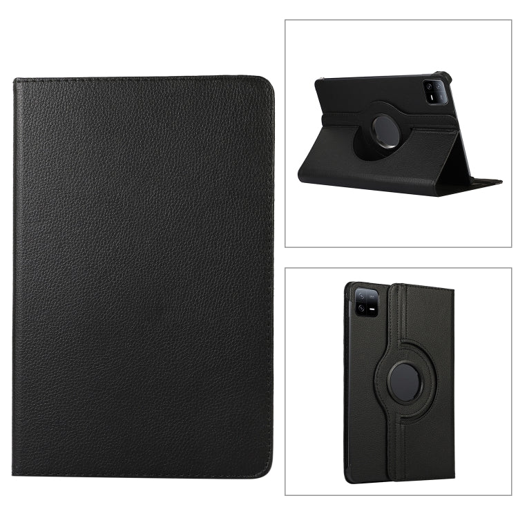 360 Degree Rotation Litchi Texture Leather Tablet Case