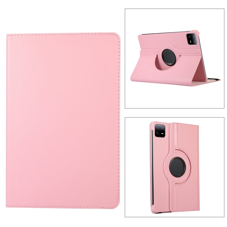 360 Degree Rotation Litchi Texture Leather Tablet Case