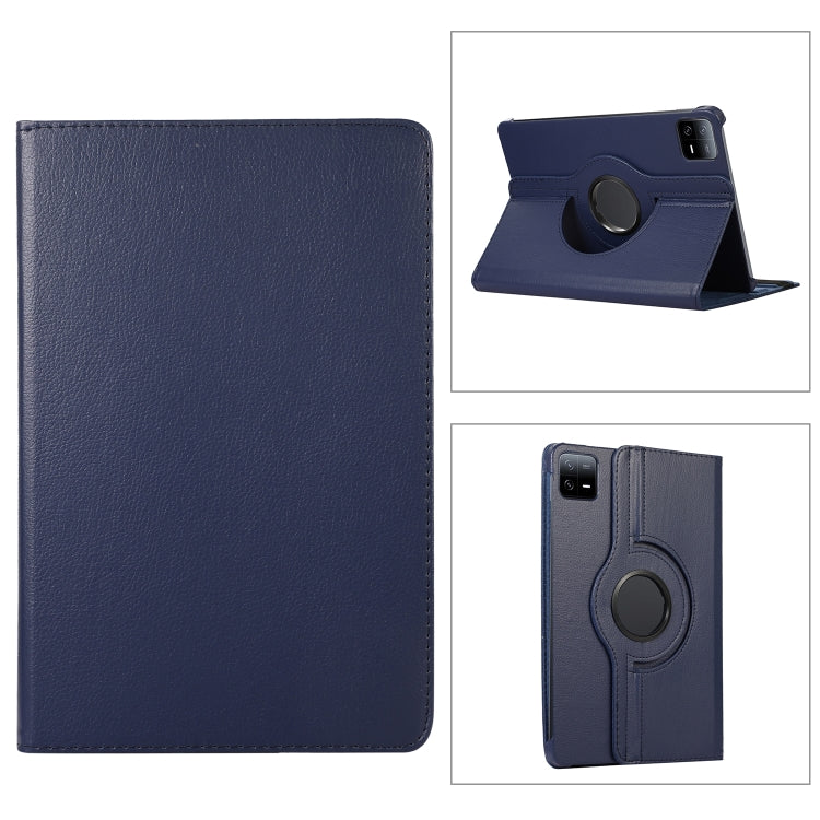 360 Degree Rotation Litchi Texture Leather Tablet Case