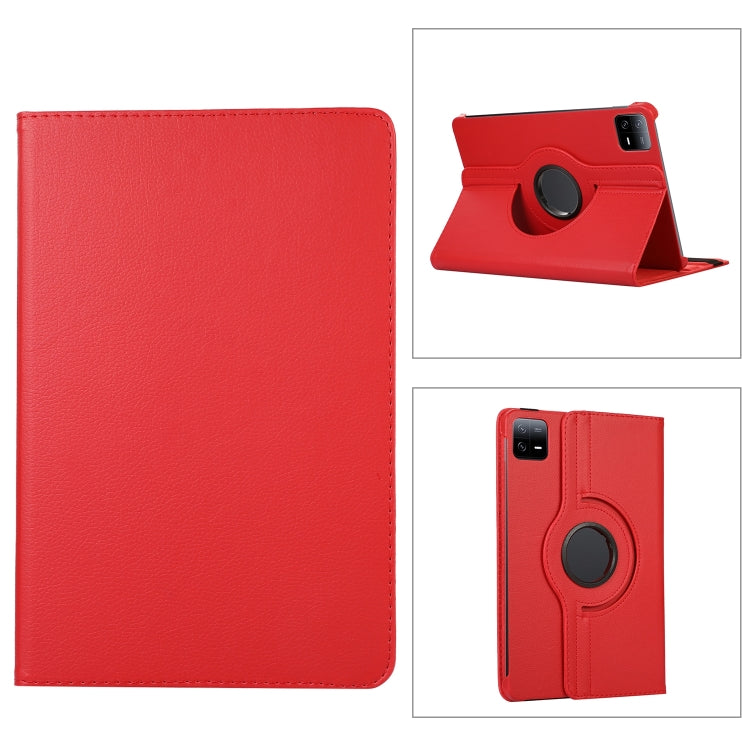 360 Degree Rotation Litchi Texture Leather Tablet Case