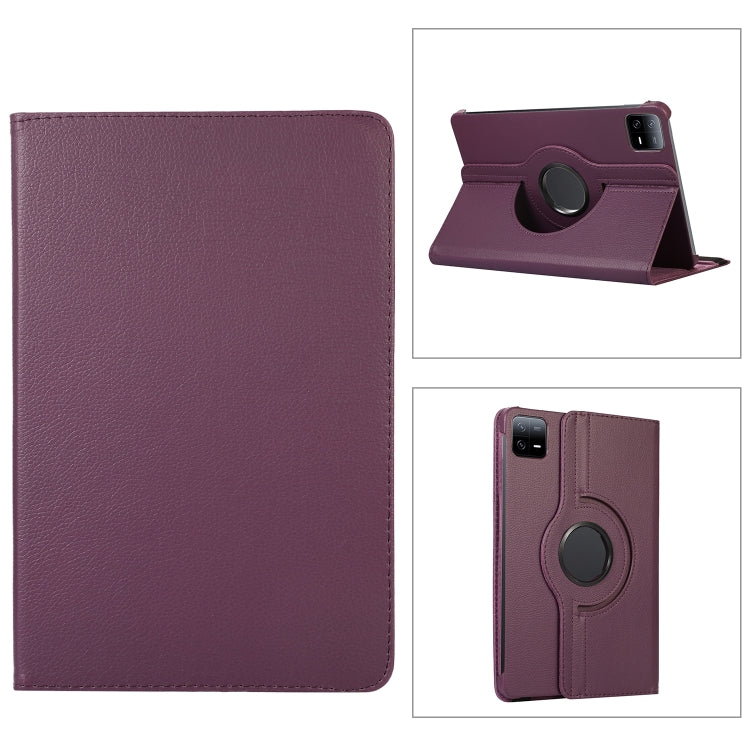 360 Degree Rotation Litchi Texture Leather Tablet Case