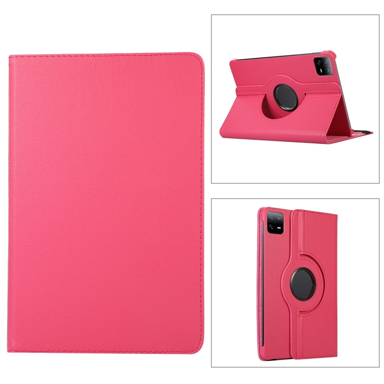 360 Degree Rotation Litchi Texture Leather Tablet Case
