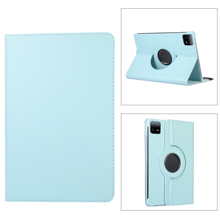 360 Degree Rotation Litchi Texture Leather Tablet Case