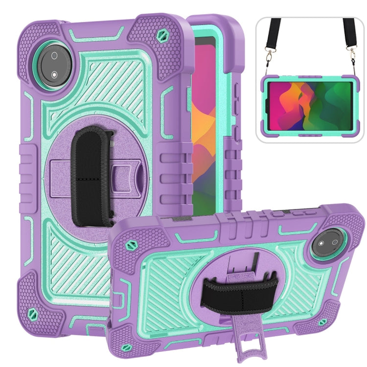360 Degree Rotation PC Contrast Silicone Tablet Case