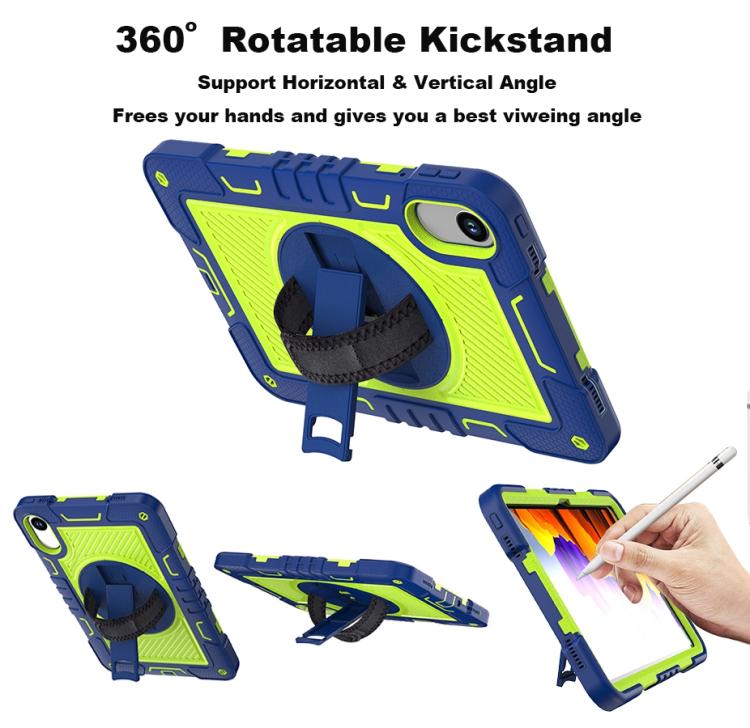 360 Degree Rotation PC Contrast Silicone Tablet Case