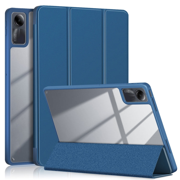 Acrylic 3-Fold Solid Color Smart Leather Tablet Case