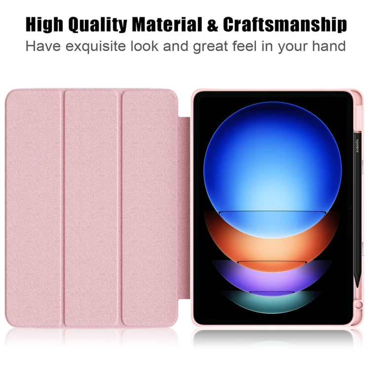 Acrylic 3-Fold Solid Color Smart Leather Tablet Case