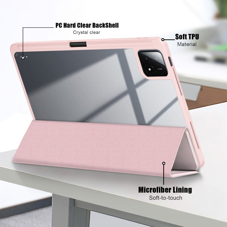 Acrylic 3-Fold Solid Color Smart Leather Tablet Case