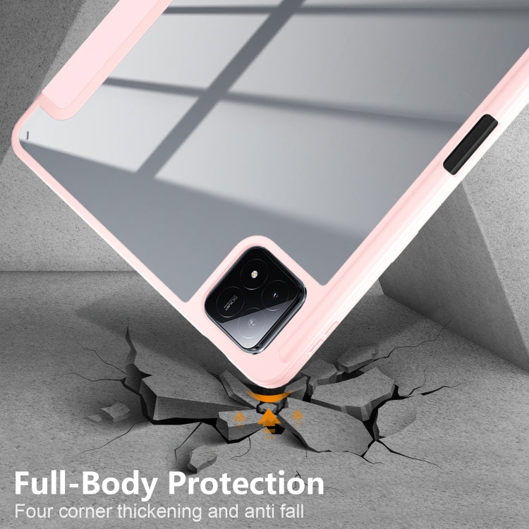 Acrylic 3-Fold Solid Color Smart Leather Tablet Case