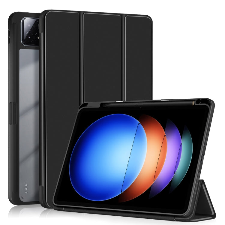 Acrylic 3-Fold Solid Color Smart Leather Tablet Case