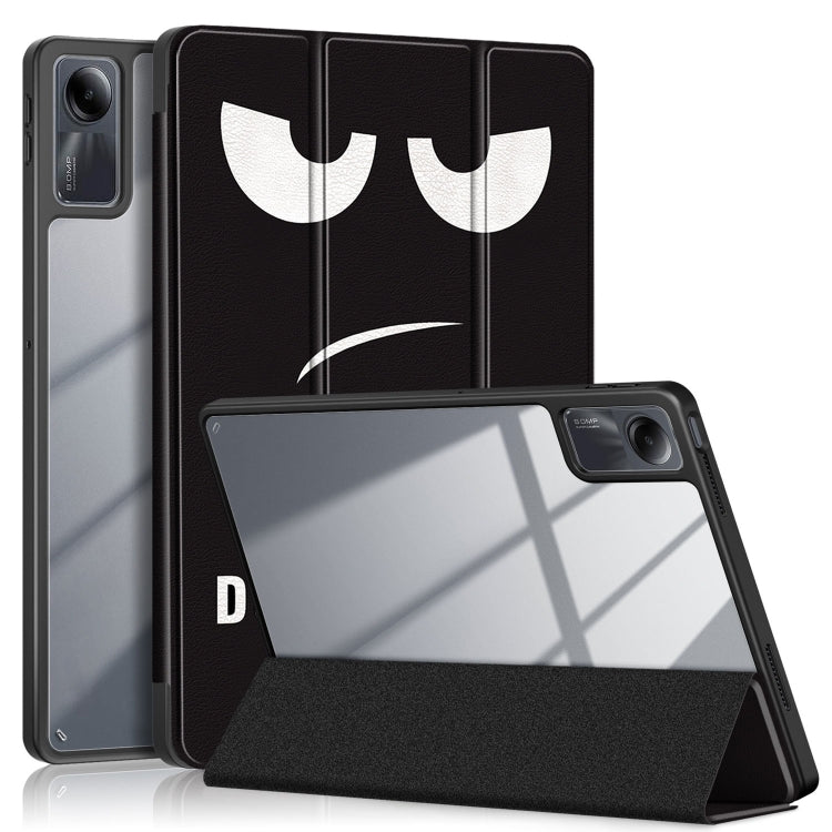 Acrylic 3-Fold Painted Smart Leather Tablet Case