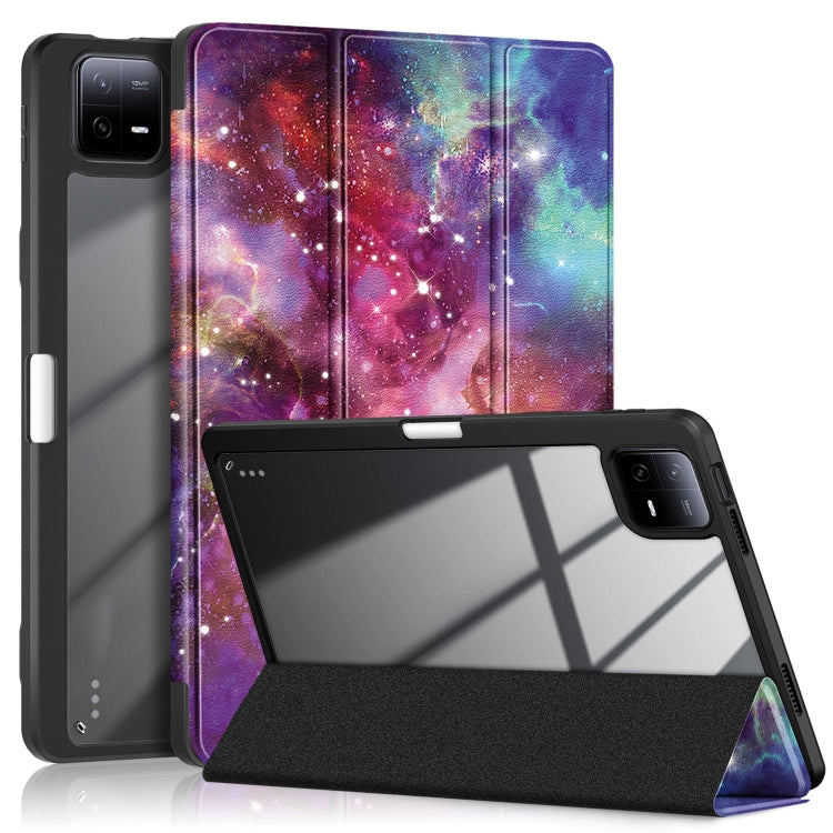 Acrylic 3-Fold Painted Smart Leather Tablet Case
