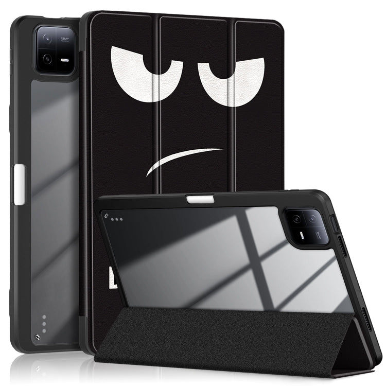 Acrylic 3-Fold Painted Smart Leather Tablet Case