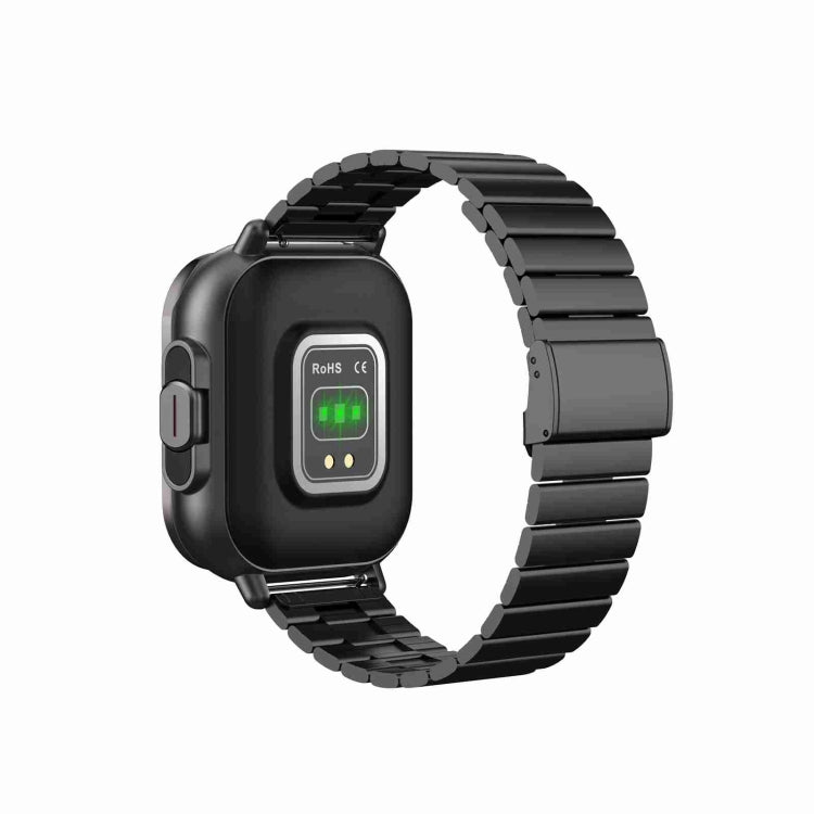 D8 2.01 inch 2 in 1 Bluetooth Earphone Steel Band Smart Watch, Support Health Monitoring / NFC