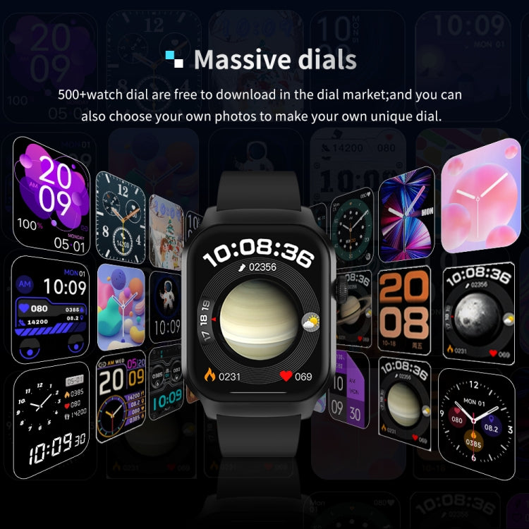 2.01 inch Milanese Steel Strap Bluetooth Call Smart Watch Support Heart Rate Monitoring / Non-invasive Blood Sugar