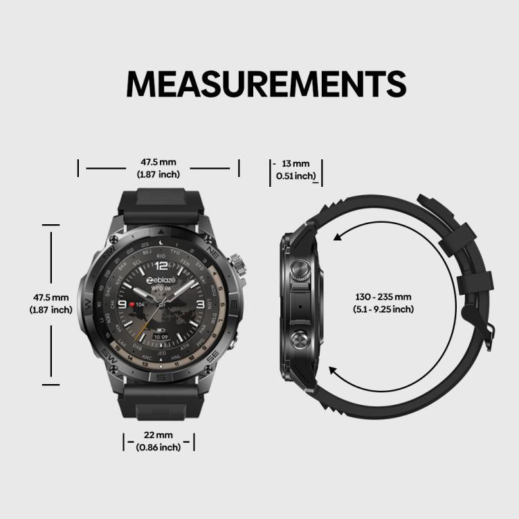 Zeblaze Stratos 2 Plus 1.43 inch Screen 3 ATM Health and Fitness GPS Smart Watch