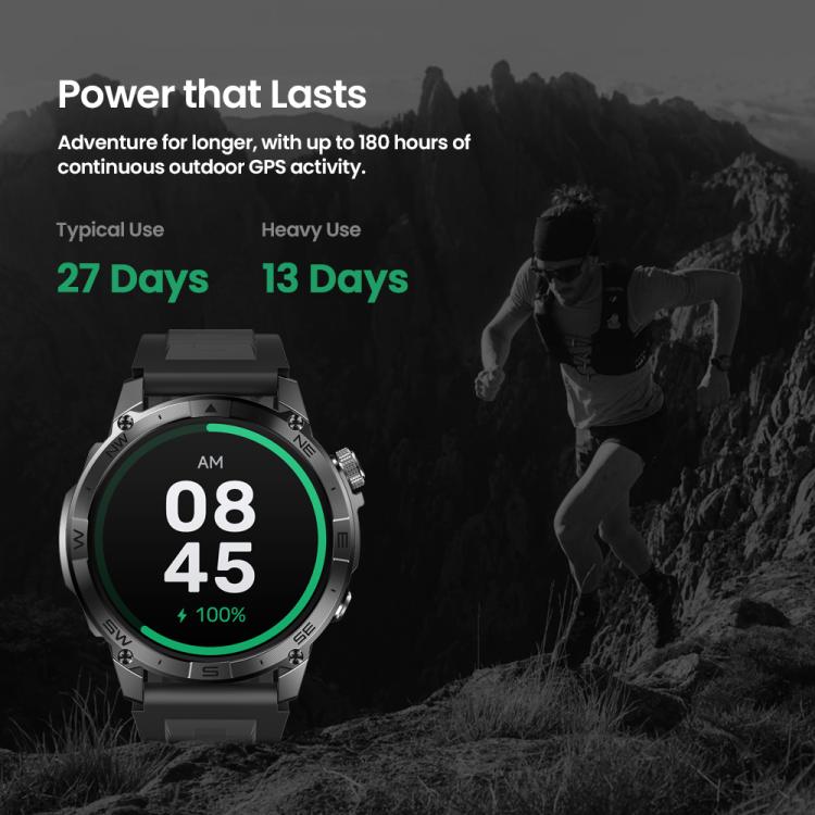 Zeblaze Stratos 2 Plus 1.43 inch Screen 3 ATM Health and Fitness GPS Smart Watch