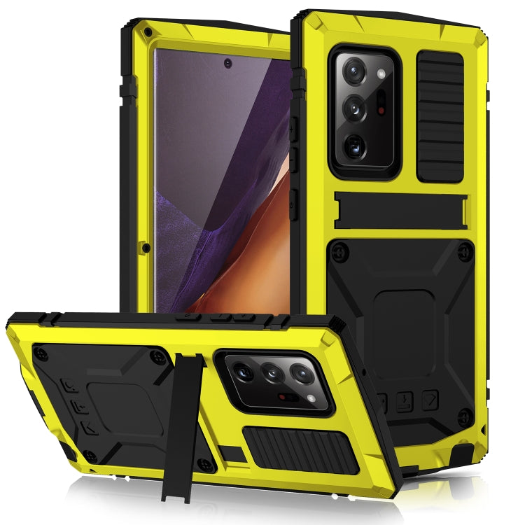 Shockproof Waterproof Dust-proof Metal + Silicone Protective Case with Holder