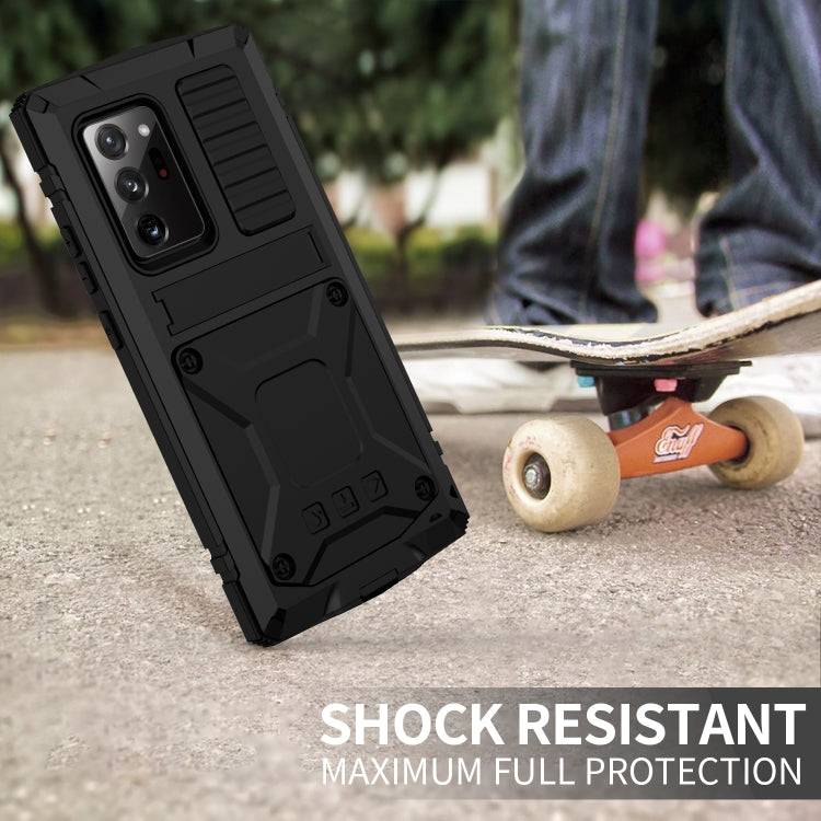 Shockproof Waterproof Dust-proof Metal + Silicone Protective Case with Holder