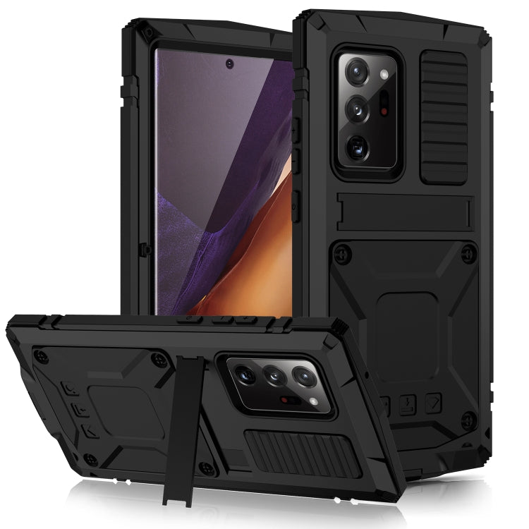 Shockproof Waterproof Dust-proof Metal + Silicone Protective Case with Holder