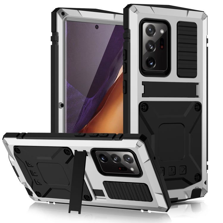 Shockproof Waterproof Dust-proof Metal + Silicone Protective Case with Holder