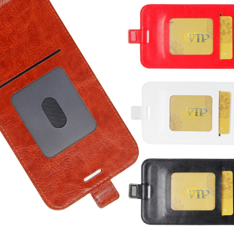 R64 Texture Single Vertical Flip Leather Protective Case with Card Slots & Photo Frame