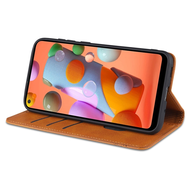 AZNS Magnetic Calf Texture Horizontal Flip Leather Case with Card Slots & Holder & Wallet