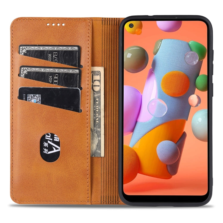 AZNS Magnetic Calf Texture Horizontal Flip Leather Case with Card Slots & Holder & Wallet