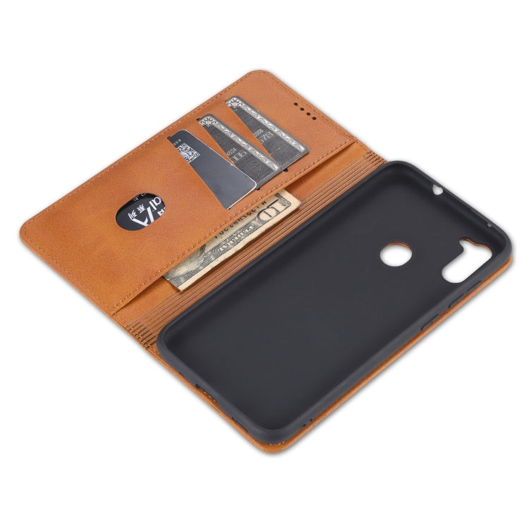 AZNS Magnetic Calf Texture Horizontal Flip Leather Case with Card Slots & Holder & Wallet