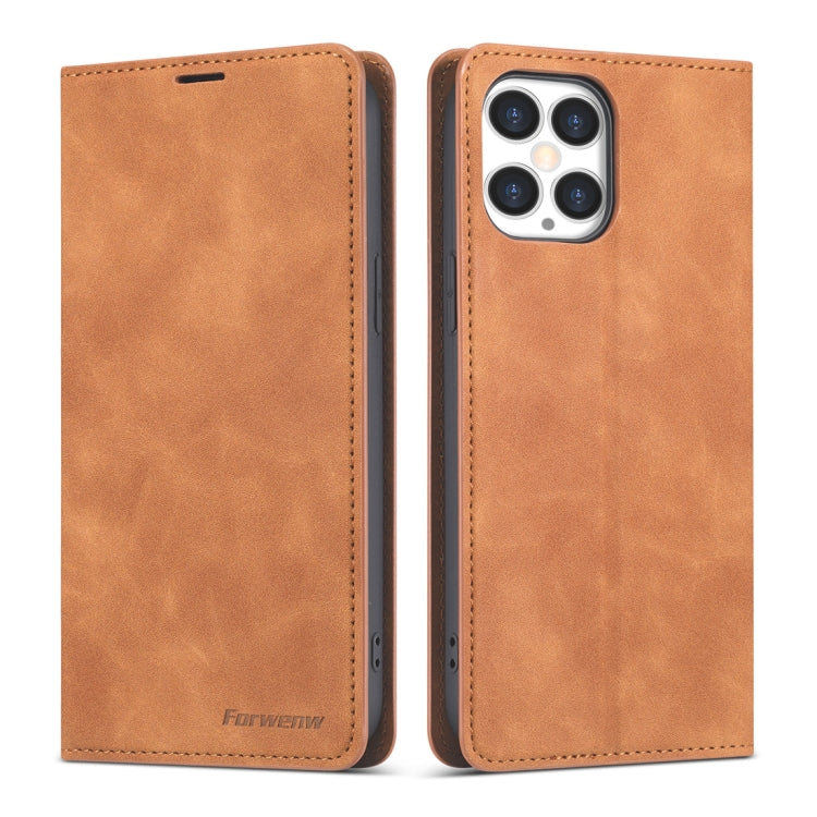 Forwenw Dream Series Magnetic Oil Edge Horizontal Flip Leather Case with Holder & Card Slot & Photo Frame & Wallet