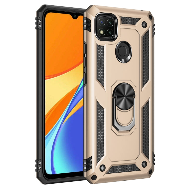 For Xiaomi Redmi C9 Shockproof TPU + PC Protective Case with 360 Degree Rotating Holder