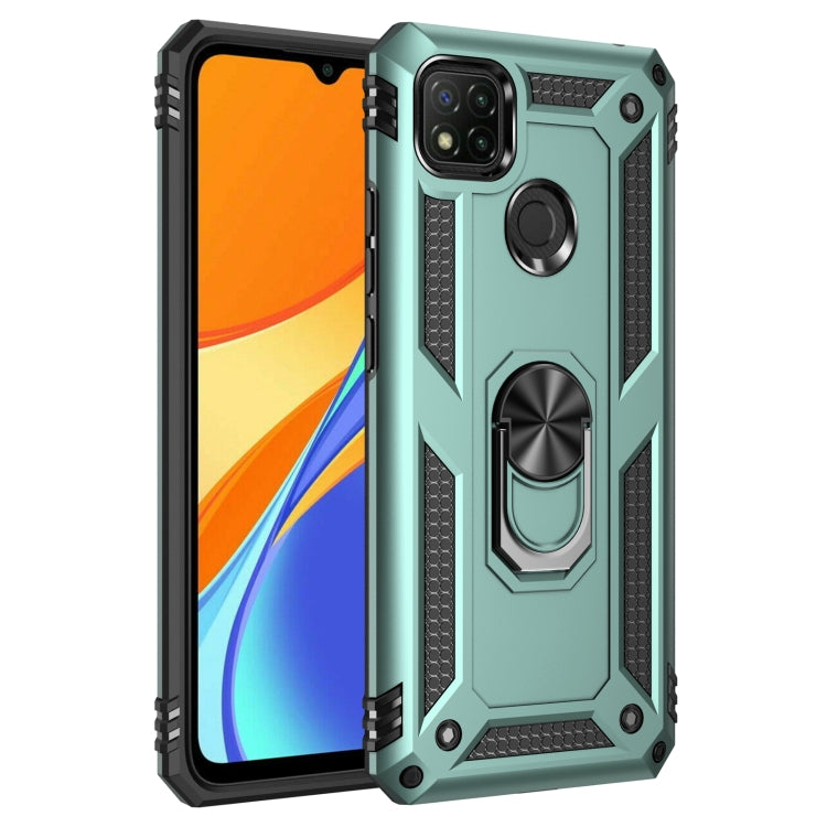For Xiaomi Redmi C9 Shockproof TPU + PC Protective Case with 360 Degree Rotating Holder