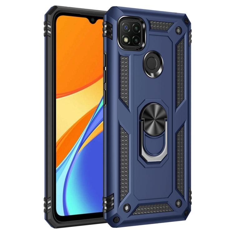 For Xiaomi Redmi C9 Shockproof TPU + PC Protective Case with 360 Degree Rotating Holder