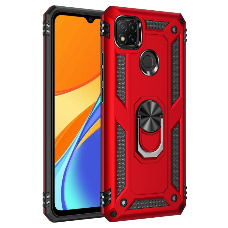 For Xiaomi Redmi C9 Shockproof TPU + PC Protective Case with 360 Degree Rotating Holder
