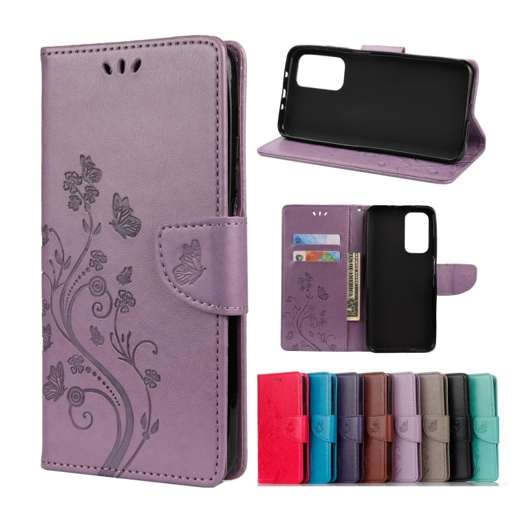 Butterflies Love Flowers Embossing Horizontal Flip Leather Case with Holder & Card Slots & Wallet
