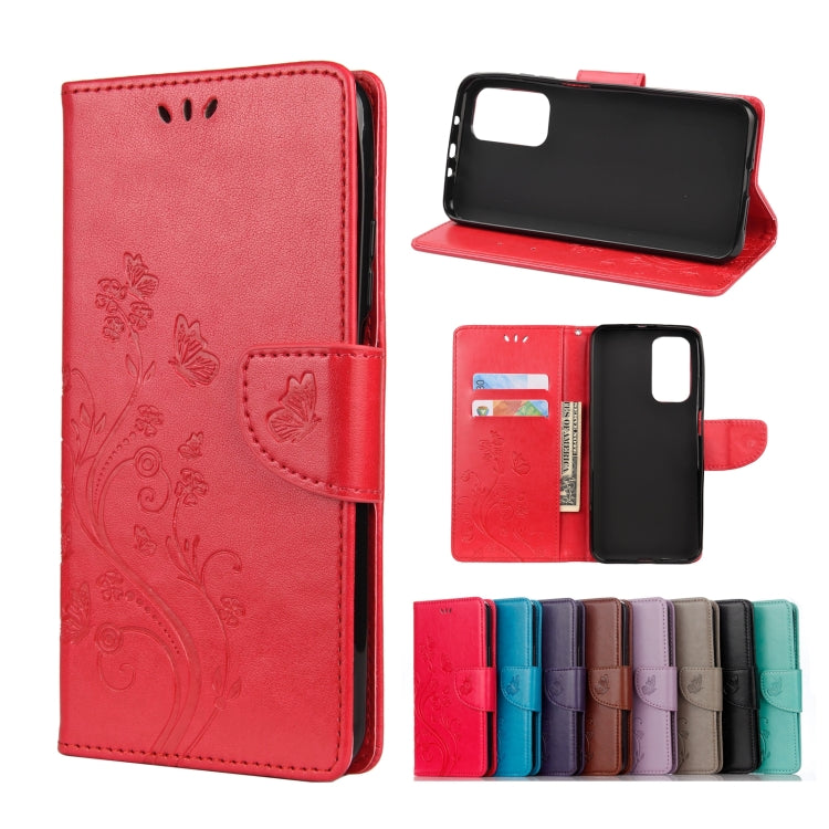 Butterflies Love Flowers Embossing Horizontal Flip Leather Case with Holder & Card Slots & Wallet