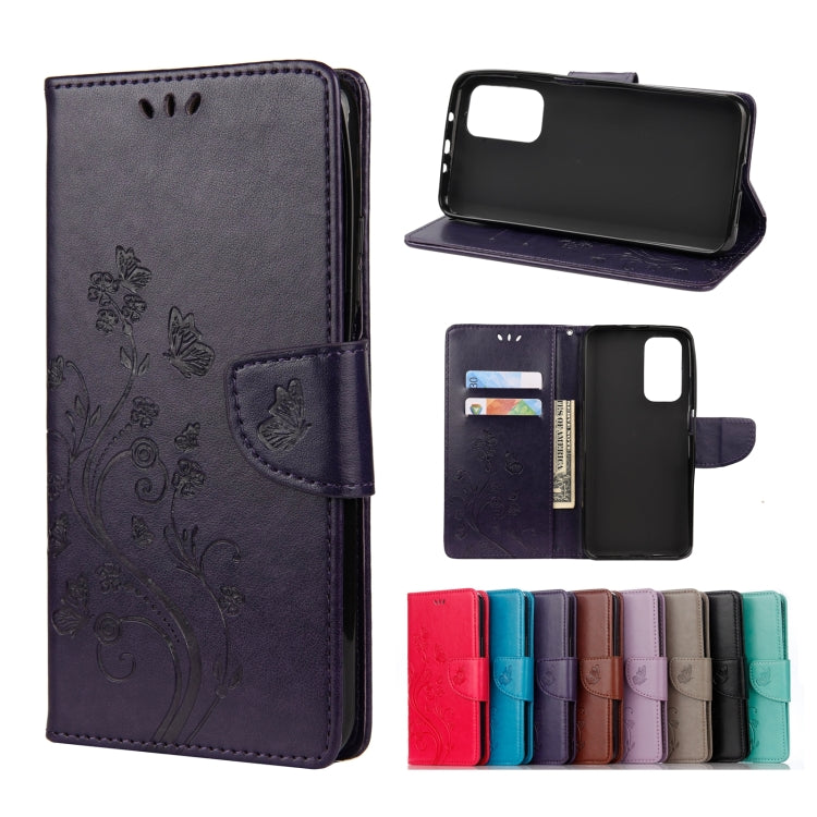 Butterflies Love Flowers Embossing Horizontal Flip Leather Case with Holder & Card Slots & Wallet