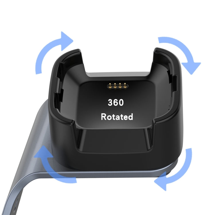 For Fitbit Versa / Versa Lite / Versa SE Universal Aluminum Alloy Charger Holder with Chip Protection, Support Fast Charging