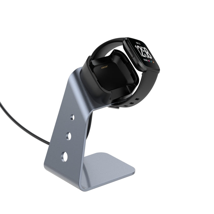For Fitbit Versa / Versa Lite / Versa SE Universal Aluminum Alloy Charger Holder with Chip Protection, Support Fast Charging