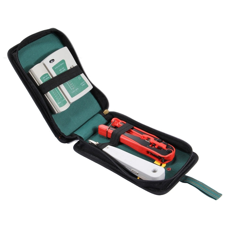 WLXY 4 in 1 Portable Crimping Stripper Punch Down Wire Line Detector Ethernet Network Cable Tester Tools Kits