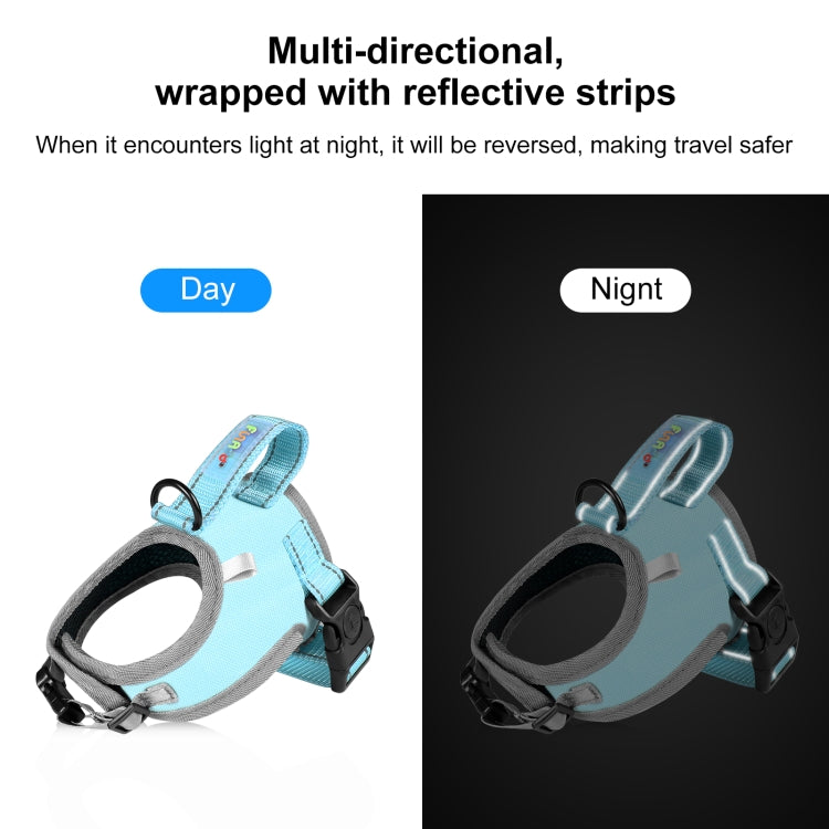 FunAdd Traction Rope Reflective Breathable Nylon Pet Vest Dog Harness, Size: S