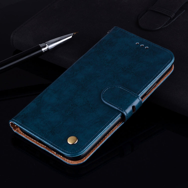 Business Style Oil Wax Texture Horizontal Flip Leather Case for Huawei Honor 7A (with fingerprint hole), with Holder & Card Slots & Wallet